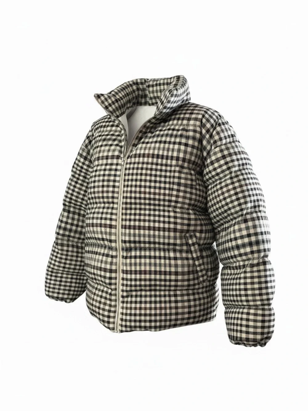 Future Collective Checked Puffer Jacket - Sz 1X
